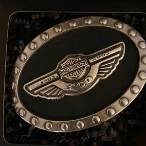 NEW - 100th anniv Harley belt buckle